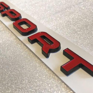 Automaze Metal Sport Letter Logo Sticker for Tailgate Boot Lid Sports Emblem Badge Compatible for Range Rover