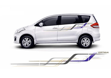 Automaze Car Side Decal Full Body Racing Sticker Graphics For Ertiga (Dream Graphics, Both Sides, 0467)