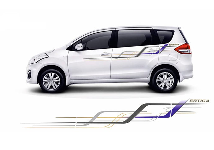 Automaze Car Side Decal Full Body Racing Sticker Graphics For Ertiga (Dream Graphics, Both Sides, 0467)