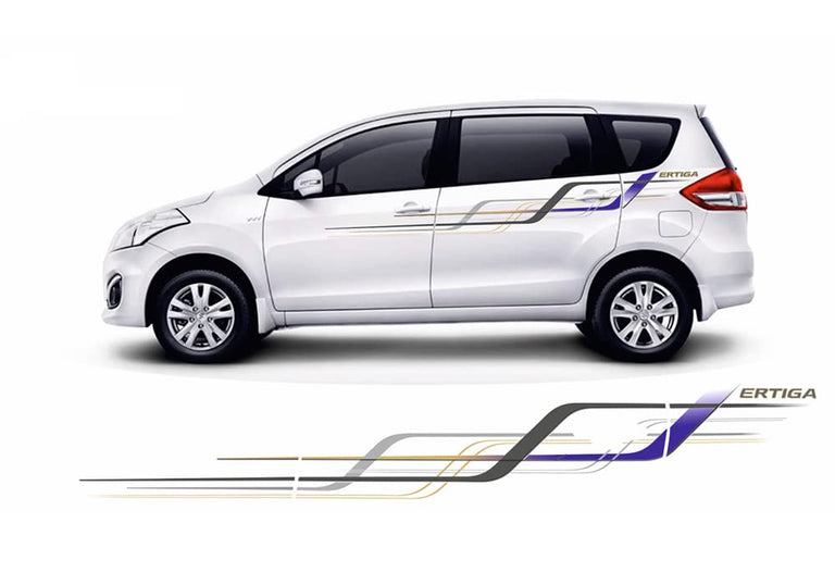 Automaze Car Side Decal Full Body Racing Sticker Graphics For Ertiga (Dream Graphics, Both Sides, 0467)