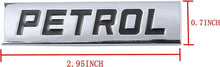 Load image into Gallery viewer, Automaze Petrol Emblem 3D Metal Car Badges Emblems Trunk Rear Fender Emblem compataibe with Tailgate Side Sticker Badge Car Decals (Chrome Color)