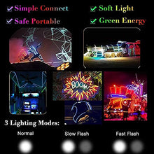 Load image into Gallery viewer, Automaze EL Wire, 16.4ft/5m Portable Neon Lights Noise Reduction Neon Glowing Strobing Electroluminescent Wire for Parties, Halloween, DIY Decoration