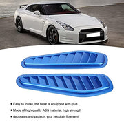 Automaze 2pc Car Air Flow Intake Decorative Scoop Bonnet Vent Hood Cover Universal Air Flow Vent Protection Cover