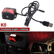 Automaze USB Atmosphere Ambient Star Light LED Decorative Home Full Star Projection Interior Atmosphere Lights for Car Home Party Outdoor (Stars, K5) With Changing Patterns