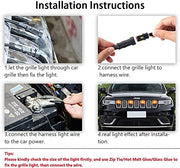 Automaze 4 Pc Grill Light Waterproof Car Led Grille Lights Ultra Bright Raptor Style Grill Light Universal for Car, Truck, SUV