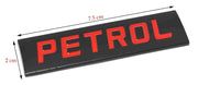 Automaze Petrol Emblem 3D Metal Car Badges Emblems Trunk Rear Fender Emblem compataibe with Tailgate Side Sticker Badge Car Decals (Black Red)