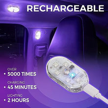 Load image into Gallery viewer, Automaze 2Pc Car Led Interior Lights, Portable Atmosphere Lighting Light, USB Rechargeable with 6 Bright LED Lamp Beads, Night Driving Touch Safety Lights