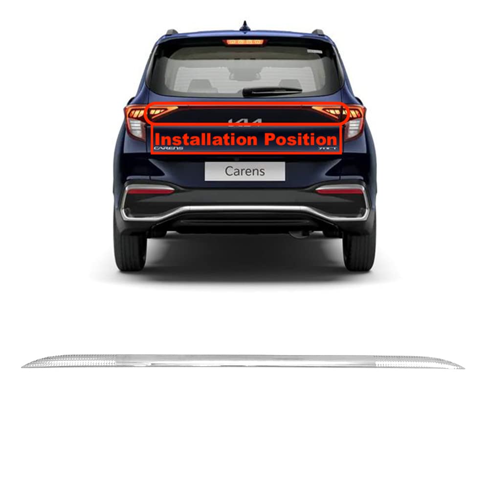 Automaze Cn-League Imported Chrome Rear Trunk Steamer Diggy Patti Garnish Compatible for Kia Carens All Models