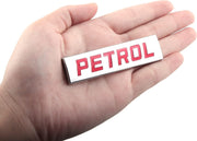Automaze Petrol Emblem 3D Metal Car Badges Emblems Trunk Rear Fender Emblem compataibe with Tailgate Side Sticker Badge Car Decals (Chrome-Red Color)