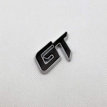 Load image into Gallery viewer, Automaze Chrome Metal GT Logo Car Emblem Premium 3D Badge Auto Racing Sport Sticker Exterior Grand Tourer Decal (Black,Chrome)