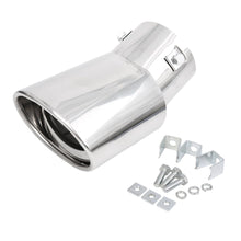 Load image into Gallery viewer, Automaze Universal Fit Car Exhaust Tail Muffler Tip Show Pipe 76mm, Curved Oval, Stainless Steel