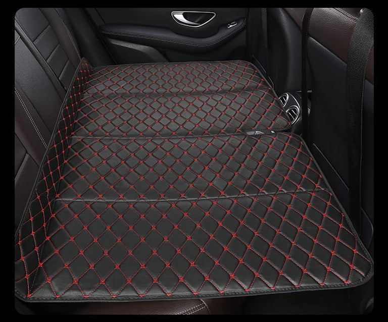 Automaze Non Inflatable Car Bed Mattress for SUV's with Wooden Base, Foldable Sleeping Bed for Kids & Adults Travel Trips Camping Picnic Universal Fit