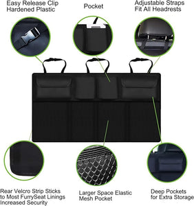Automaze Car Trunk Boot Organizer with Large Storage, Backseat Hanging Organizer, Foldable Organizer with Pockets and Compartments for SUV's