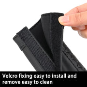 Automaze Soft Seat Belt Pad for Car, 2 Pack Leather Seatbelt Cover Cushions, Shoulder Strap Pads for Cushioned Driving, Car Interior Accessories (Black)