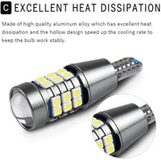 Automaze T15 T16 W6W 912 921, White 6000K Reverse Backup Tail Parking Lights Lamps Rear Wedge Replacement Bulbs Error Free Canbus Plug and Play Bright 3030SMD 12V 24V 12W 2 Pack