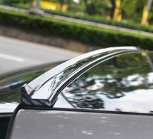 Load image into Gallery viewer, Automaze Upgraded 1.5m/4.92ft Universal Black Carbon Fiber Trunk Spoiler Lip Kit, Car Rubber Strip Bar Spoiler Tail-Fin Rear Wing Tailgate Fit for Most Cars(4.5cm x 1.5M)