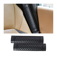 Load image into Gallery viewer, Automaze Soft Seat Belt Pad for Car, 2 Pack Leather Seatbelt Cover Cushions, Shoulder Strap Pads for Cushioned Driving, Car Interior Accessories (Black)