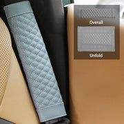 Automaze Soft Seat Belt Pad for Car, 2 Pack Leather Seatbelt Cover Cushions, Shoulder Strap Pads for Cushioned Driving, Car Interior Accessories (Gray)