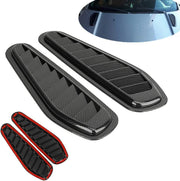 Automaze 2pc Car Air Flow Intake Decorative Scoop Bonnet Vent Hood Cover Universal Air Flow Vent Protection Cover