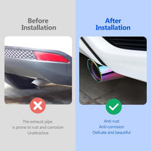 Load image into Gallery viewer, Automaze Universal Fit Car Exhaust Tail Muffler Tip Show Pipe 60mm, Curved Oval, Stainless Steel (Multicolor)