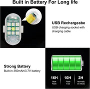 Automaze 2 PCS Wireless LED Strobe Lights with Remote Control, High Brightness 7 Colors USB Charging Led Drone Anti-Collision Lights Night Warning Light for Car Motorcycle Aircraft Bike RC