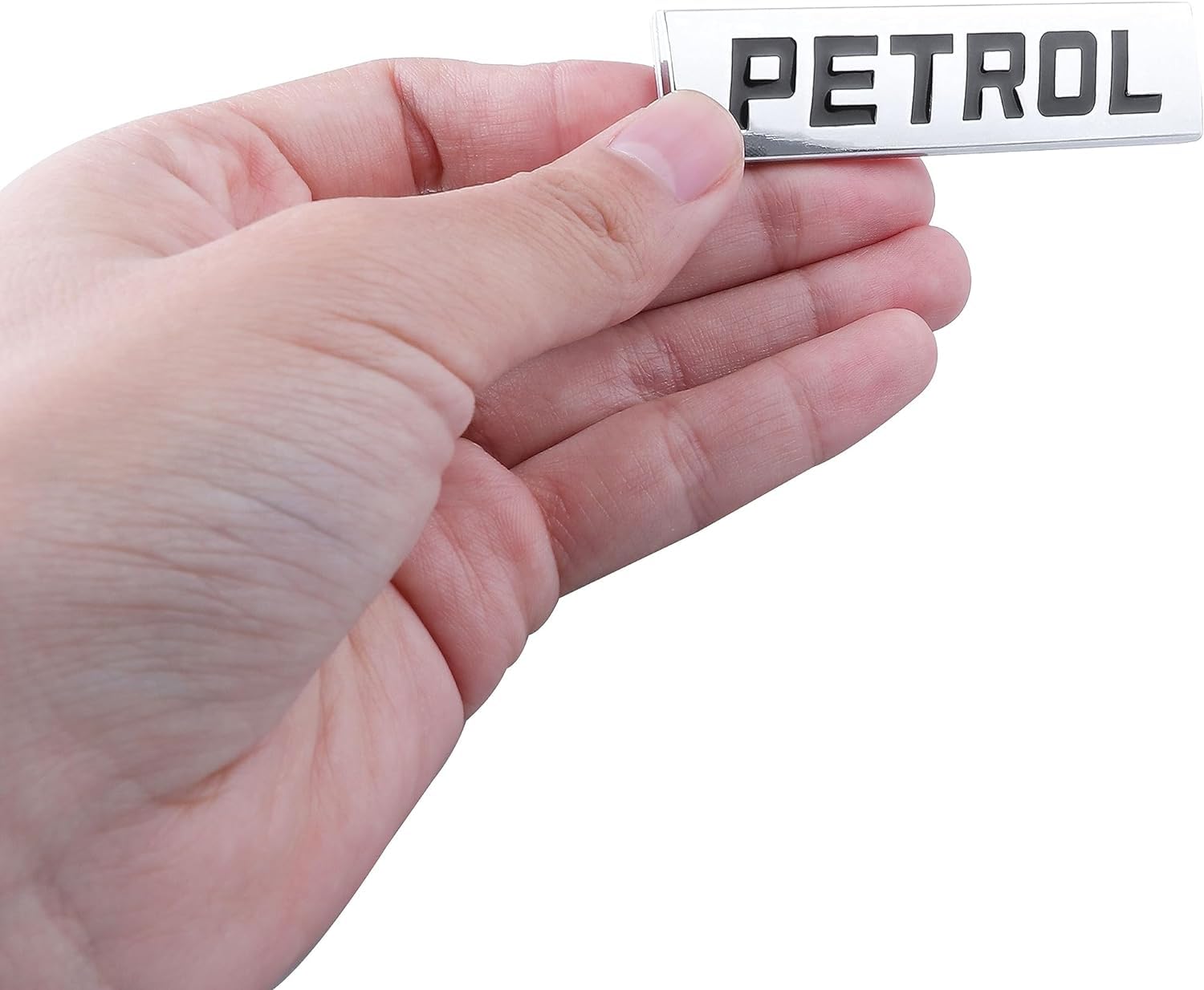 Automaze Petrol Emblem 3D Metal Car Badges Emblems Trunk Rear Fender Emblem compataibe with Tailgate Side Sticker Badge Car Decals (Chrome Color)