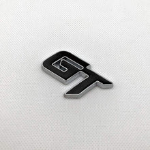 Load image into Gallery viewer, Automaze Chrome Metal GT Logo Car Emblem Premium 3D Badge Auto Racing Sport Sticker Exterior Grand Tourer Decal (Black,Chrome)