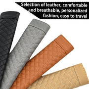 Automaze Soft Seat Belt Pad for Car, 2 Pack Leather Seatbelt Cover Cushions, Shoulder Strap Pads for Cushioned Driving, Car Interior Accessories (Black)