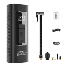 Load image into Gallery viewer, Automaze Portable Air Compressor Smart Tire Inflator- 150psi Cordless Mini Rechargeable Electric Digital Air Pump with Led Light for Car Tires, Bikes, Motorcycles, Balloons, Balls