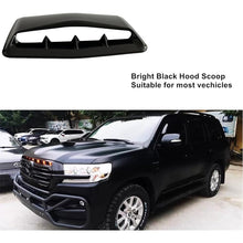 Load image into Gallery viewer, Automaze Hood Scoop Car Hood Vent Universal Air Intake Grille Inlet Trim Decor Cover Turbo Bonnet Vent Cover Accessory (Black)