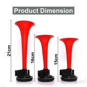Automaze Car/Bikes/Truck 3 Pipe/Trumpet Horn Air Pressure Horn With Air Compressor, Fit For 12V Vehicles