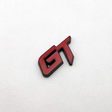 Load image into Gallery viewer, Automaze Chrome Metal GT Logo Car Emblem Premium 3D Badge Auto Racing Sport Sticker Exterior Grand Tourer Decal (Black,Red)