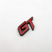 Automaze Chrome Metal GT Logo Car Emblem Premium 3D Badge Auto Racing Sport Sticker Exterior Grand Tourer Decal (Black,Red)