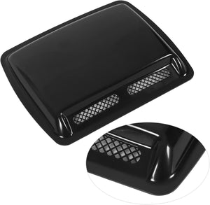 Automaze Glossy Black Engine Hood Air Vent Cover Bonnet Trim Universal for Car Modification