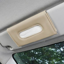 Load image into Gallery viewer, Car Sun Visor Armrest Back Seat Tissue Napkin Box Holder For Car, Black Plain, Sun Visor Type