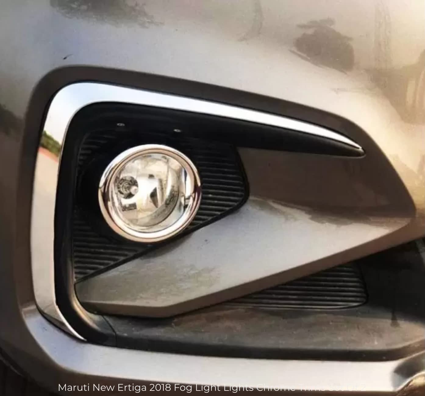 Automaze Chrome Fog Light Show Cover Garnish Trim Compatible For Ertiga 2018-2021 Models(Set of 4 Pc), Styling Car Accessories
