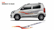 Automaze Vinyl Quara Car Side Decal Full Body Sticker Graphics,Blue-Grey For Maruti Suzuki New Wagon-R 0192