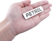 Automaze Petrol Emblem 3D Metal Car Badges Emblems Trunk Rear Fender Emblem compataibe with Tailgate Side Sticker Badge Car Decals (Chrome Color)