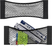 Load image into Gallery viewer, Automaze Universal Mesh Cargo Net for Car Trunk Storage,Elastic Small Automotive Cargo Net Pocket Wall Sticker Organizer Pouch Bag Storage for SUV, with Tape Stickers