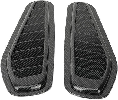 Automaze 2pc Car Air Flow Intake Decorative Scoop Bonnet Vent Hood Cover Universal Air Flow Vent Protection Cover