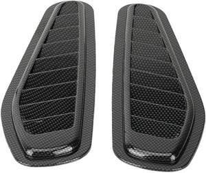 Automaze 2pc Car Air Flow Intake Decorative Scoop Bonnet Vent Hood Cover Universal Air Flow Vent Protection Cover
