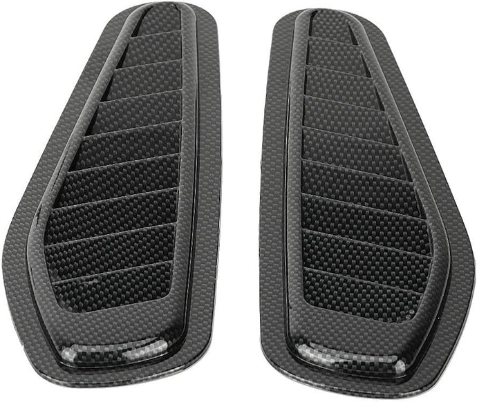 Automaze 2pc Car Air Flow Intake Decorative Scoop Bonnet Vent Hood Cover Universal Air Flow Vent Protection Cover