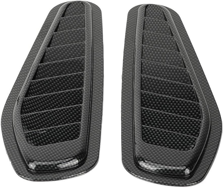 Automaze 2pc Car Air Flow Intake Decorative Scoop Bonnet Vent Hood Cover Universal Air Flow Vent Protection Cover