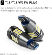 Automaze T15 T16 W6W 912 921, White 6000K Reverse Backup Tail Parking Lights Lamps Rear Wedge Replacement Bulbs Error Free Canbus Plug and Play Bright 3030SMD 12V 24V 12W 2 Pack