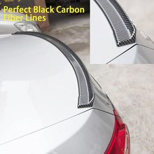 Load image into Gallery viewer, Automaze Upgraded 1.5m/4.92ft Universal Black Carbon Fiber Trunk Spoiler Lip Kit, Car Rubber Strip Bar Spoiler Tail-Fin Rear Wing Tailgate Fit for Most Cars(4.5cm x 1.5M)