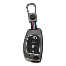 Load image into Gallery viewer, Automaze Metal 4 Button Flip Key Cover Compatible with Hyundai Cars With 4 Front Buttons, Model B4A