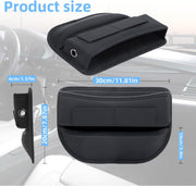 Automaze Car Seat Gap Filler Organizer – Premium Leather, Adjustable Storage Box Organiser for Phones, Wallets, Keys & More – Universal Fit for Cars