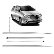Automaze Car Side Door Beading, Full Chrome Compatible for Old Model Innova 2012-2015 Models, Innova Chrome Accessories