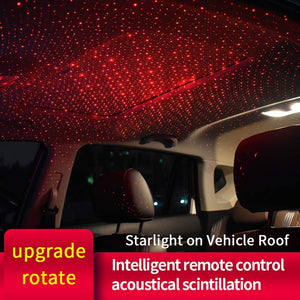 Automaze USB Atmosphere Ambient Star Light LED Decorative Home Full Star Projection Interior Atmosphere Lights for Car Home Party Outdoor (Stars, K5) With Changing Patterns