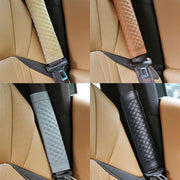 Automaze Soft Seat Belt Pad for Car, 2 Pack Leather Seatbelt Cover Cushions, Shoulder Strap Pads for Cushioned Driving, Car Interior Accessories (Black)